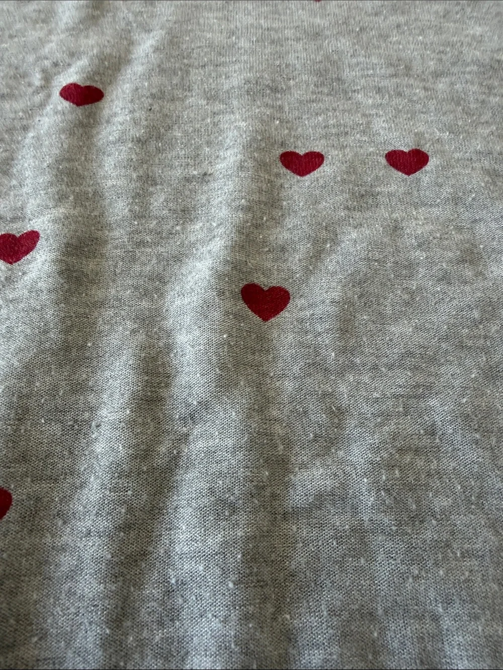 Chaser Gray Hoodie Tunic with Red Heart Print